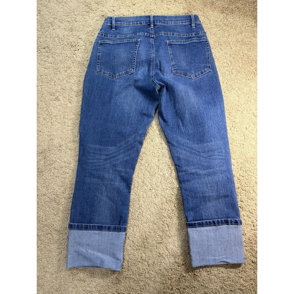 Venus Jeans Women 10 Cropped Cuffed Mid Rise Straight Leg - Picture 9 of 9